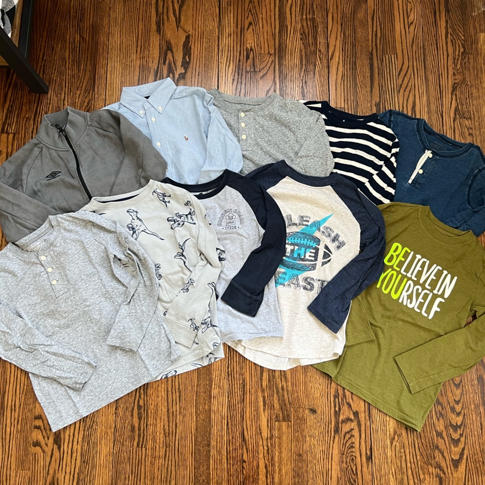 Bundle of 10 items Boys Long Sleeve Small 6/7